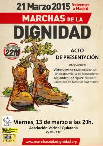Cartel Marchas. Acto de Presentación. Viernes 13 de marzo - 20H. AV Quintana (1)