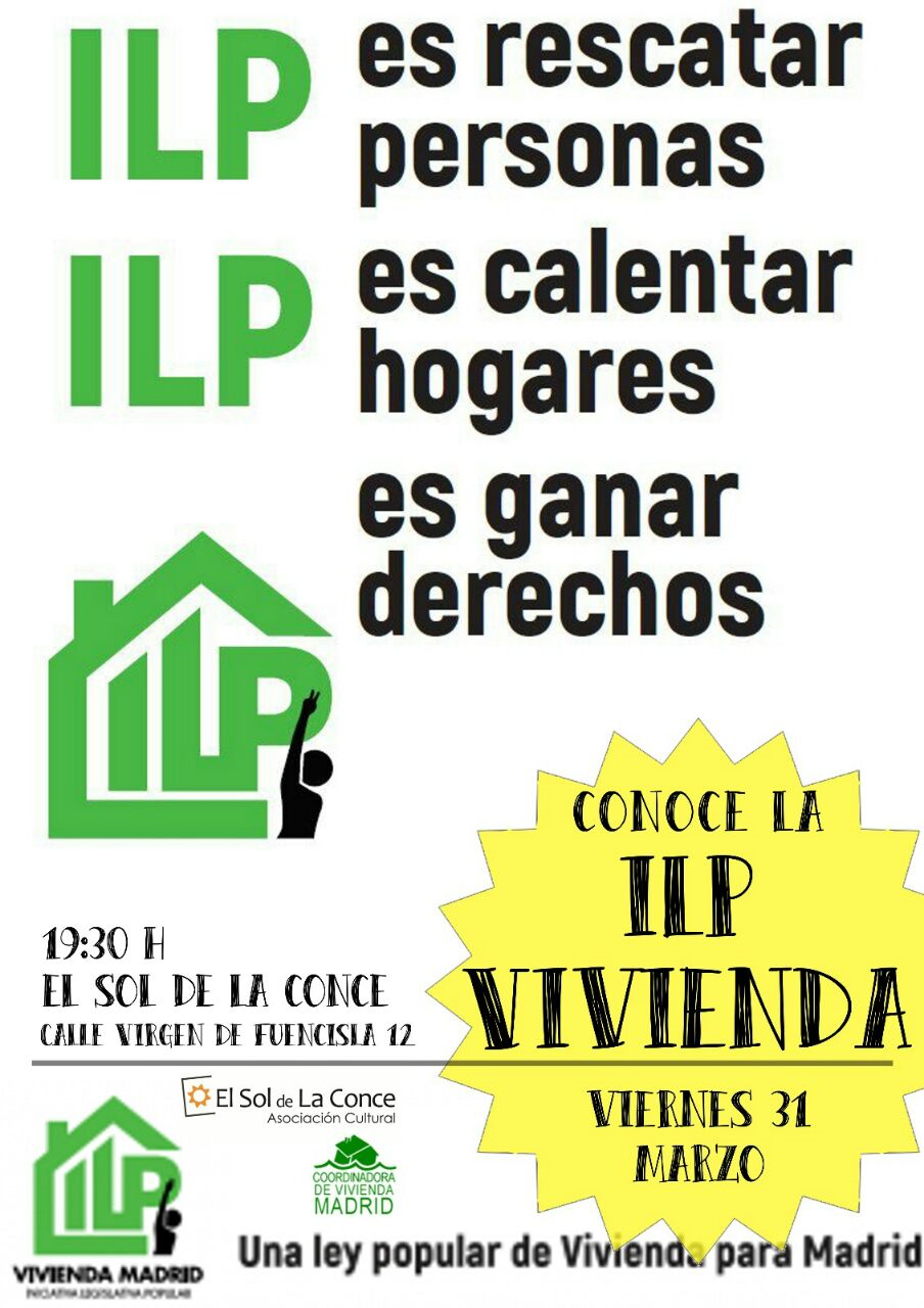 Presentación de la ILP sobre el Derecho a la Vivienda | Asociación Cultural